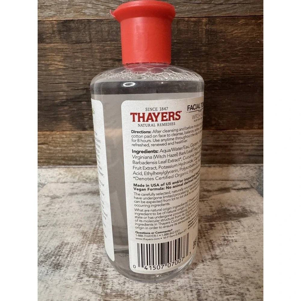 Thayers Witch Hazel Cucumber Toner 12 oz — Broken Cap but Sealed | MSRP‎ = $17